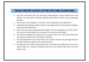 Truck Driver Cover Letter No Experience Truck Driver Cover Letter Sample Pdf