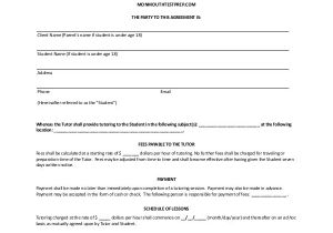 Tutor Contract Template 10 Tutoring Contract Examples Pdf Doc Examples