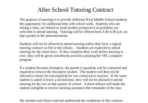 Tutoring Contract Template 10 Tutoring Contract Examples Pdf Doc Examples
