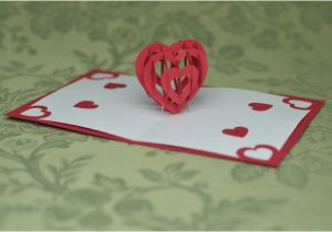 Twisting Hearts Pop Up Card Template Free Spiral Valentine Pop Up Card Templates Search