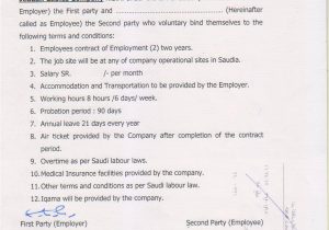 Uae Employment Contract Template Sample Demand Letter Manpower Recruitment Agency In