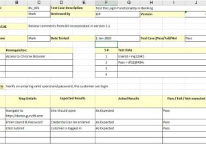 Uat Scenarios Template Download Sample Test Case Template with Explanation Of