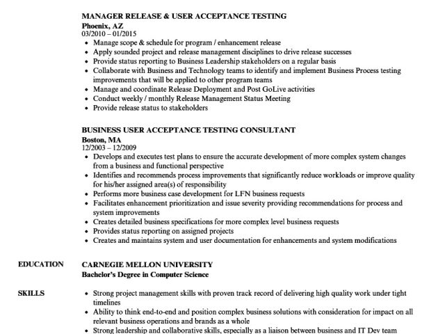 Uat Tester Resume Sample User Acceptance Testing Resume Samples Velvet Jobs Williamson 0235