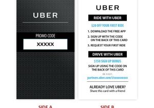 Uber Business Card Template Download Refer New Uber Drivers and Riders with Business Cards