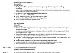 Ucce Engineer Resume Noc Engineer Resume Samples Velvet Jobs