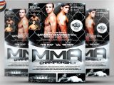 Ufc Poster Template Mma Flyer Template Flyer Templates On Creative Market