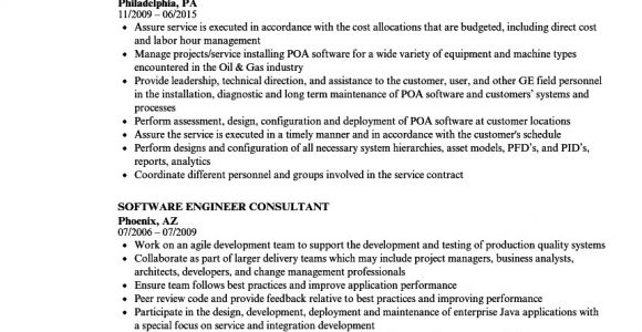 Uft Sample Resume Consultant software Resume Samples Velvet Jobs