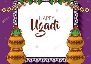 Ugadi Greeting Card In Telugu Hindu New Year Stock Photos Hindu New Year Stock Images
