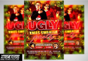 Ugly Sweater Party Flyer Template Ugly Christmas Sweater Party Flyer Flyer Templates