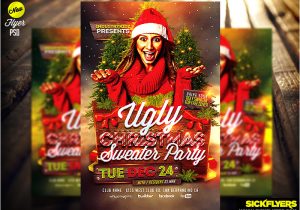 Ugly Sweater Party Flyer Template Ugly Christmas Sweater Party Flyer Template Psd by