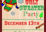 Ugly Sweater Party Flyer Template Ugly Sweater Invitation Template Free Ugly Sweater Party