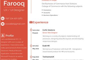 Ui Designer Resume Sample Ux Designer Resume On Behance