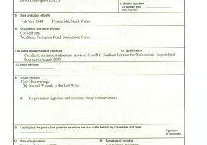 Uk Death Certificate Template David Halpin