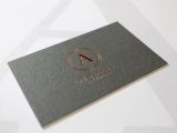 Ultra Modern Business Card Design Rose Gold Foil Deboss Business Card Onto Colourplan with