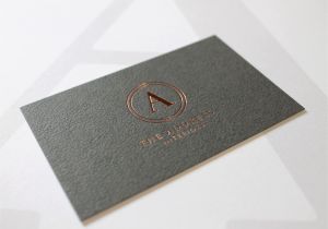 Ultra Modern Business Card Design Rose Gold Foil Deboss Business Card Onto Colourplan with