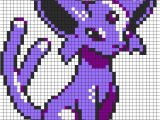 Umbreon Pixel Art Template Espeon Pokemon Sprite Perler Bead Pattern Bead Sprite