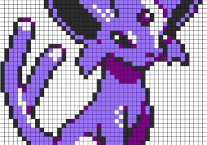 Umbreon Pixel Art Template Espeon Pokemon Sprite Perler Bead Pattern Bead Sprite