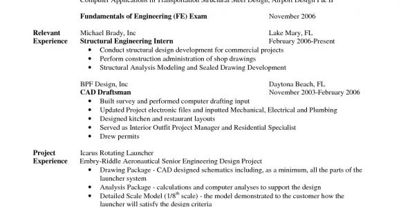 Undergraduate Engineering Resume Image Result for Mechanical Engineering Student Resume