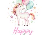 Unicorn Happy Birthday Card Printable Unicorn Party Free Printables Sa Odkie Rysunki Ilustracje