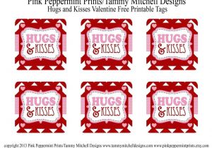 Unique Card Ideas for Teachers Freebie Hugs and Kisses Valentine Free Printable Tag Card