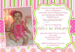 Unique First Birthday Invitation Card Quotes for Baby Girl First Birthday Quotesgram