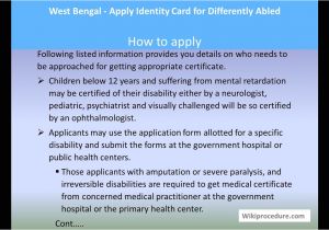 Unique Id Card for Handicapped West Bengal Apply Identity Card for Differently Abled