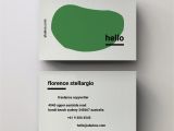 Unique Logo for Business Card Hello Business Card Design Editable Pdf Template with