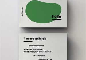 Unique Logo for Business Card Hello Business Card Design Editable Pdf Template with