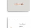 Unique Logo for Business Card Kobling Graphic Design Business Card Business Card Design