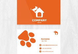 Unique Logo for Business Card Modern Doggy Business Card Design which Has White and