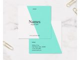 Unique Name for Card Shop Minimalist Clean Teal Typo Square Business Card Zazzle Com