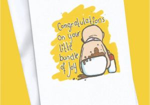 Unique New Baby Card Congrats New Baby Card Little Bundle Of Joy Baby Card Funny Baby Card Congratulations Baby New Parents