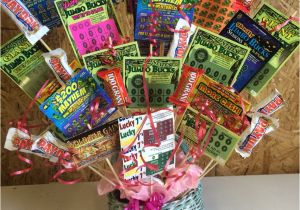 Unique Ways to Give A Gift Card Lottery Ticket Gift Basket I Made for My Mom S 64th Birthday