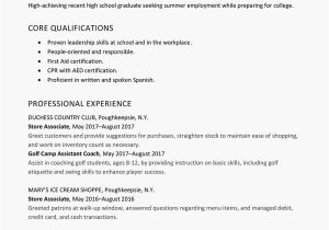 University Student Resume for Summer Job Summer Job Resume and Cover Letter Examples
