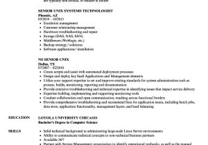 Unix Engineer Resume Senior Unix Resume Samples Velvet Jobs