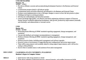 Unix Engineer Resume Unix Resume Samples Velvet Jobs