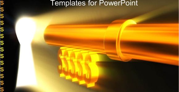 Unlock Powerpoint Template Powerpoint Template Unlock Keylock with Golden Dollar