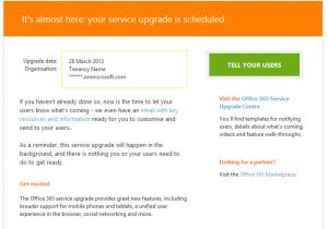 Upgrade Notification Email Template Upgrading Your Office 365 Tenancy to 2013 Bfc Networks