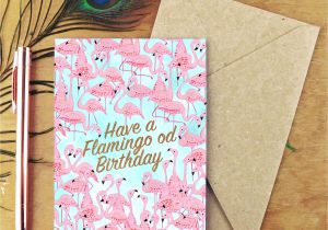 Upload Photo Happy Birthday Card Flamboyance Flamingo Od Birthday Greetings Card Also the Bison