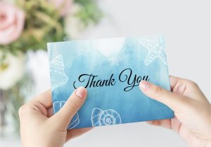 Upload Photo Thank You Card Ocean Dreams A6 Folded Thank You Card