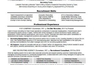 Us It Recruiter Sample Resume Recruiter Resume Sample Monster Com