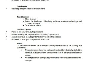 Usability Study Template Test Plan Template 11 Free Word Pdf Documents Download