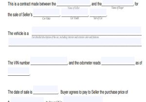 Used Car Contract Template 11 Vehicle Sales Agreement Samples Free Word Pdf
