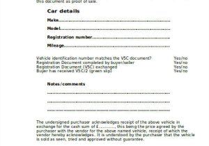 Used Car Sales Contract Template Free Sample Car Sales Contract 12 Examples In Word Pdf