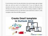 Using Email Templates In Outlook 2013 Create An Email Template In Outlook 2013 by Lisa Heydon