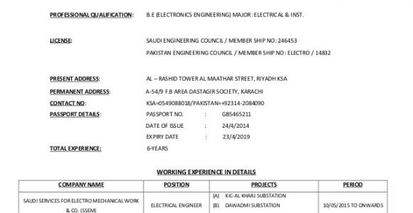 Utility Engineer Resume Pdf Electrical Engineer Cv Pdf