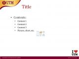 Utm Powerpoint Template Presentation Template Office Of Corporate Affairs