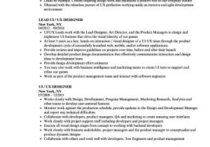 Ux Designer Sample Resume Ui Ux Designer Resume Samples Velvet Jobs