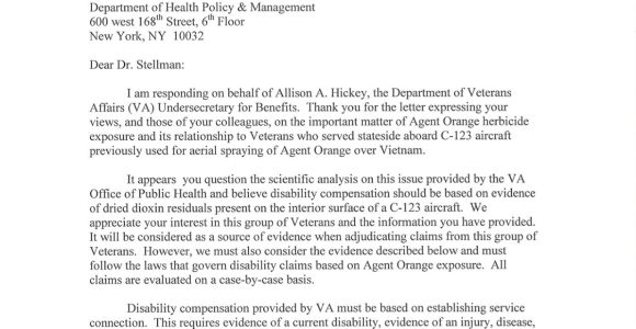 Va Nexus Letter Template Agent orange C 123k Aircrew Maintainers Va now