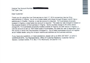 Va Nexus Letter Template Updated Fulfillment Centers Don 39 T Create Sales Tax Nexus